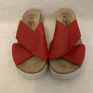 Fly red sandals